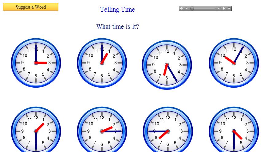 Telling Time Vocabulary